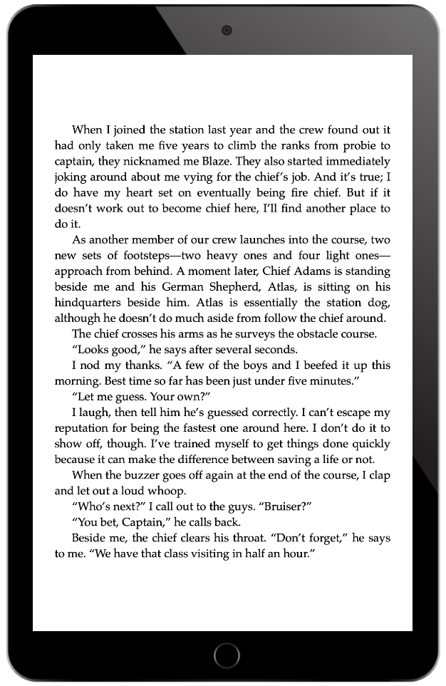 Excerpt from one of the books in the bundle shown on an eReader screen.