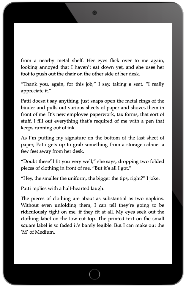 Excerpt from one of the books in the bundle shown on an eReader screen.