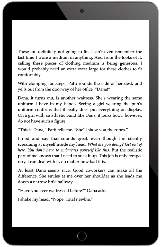 Excerpt from one of the books in the bundle shown on an eReader screen.