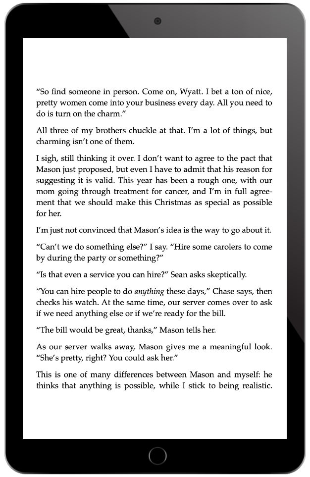 Excerpt from one of the books in the bundle shown on an eReader screen.