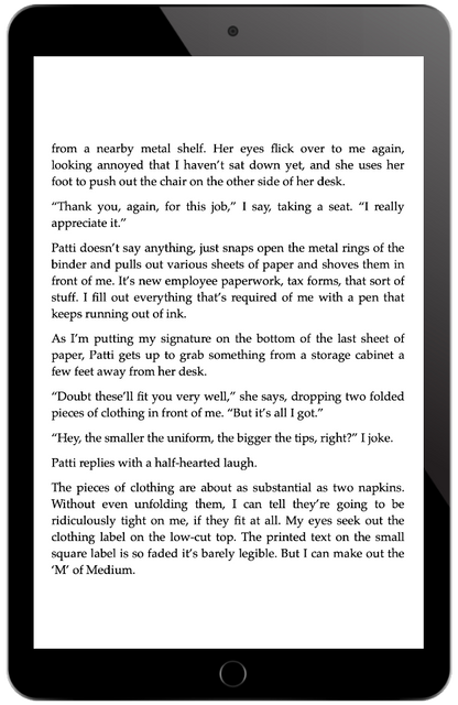 Excerpt from one of the books in the bundle shown on an eReader screen.